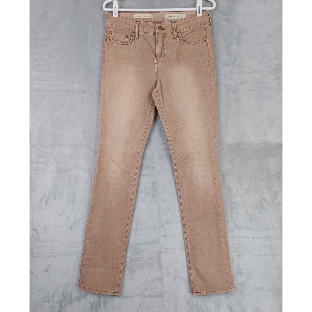 Pilcro and the Letterpress Parallel Pants Women's 28 Pastel Pink Corduroy